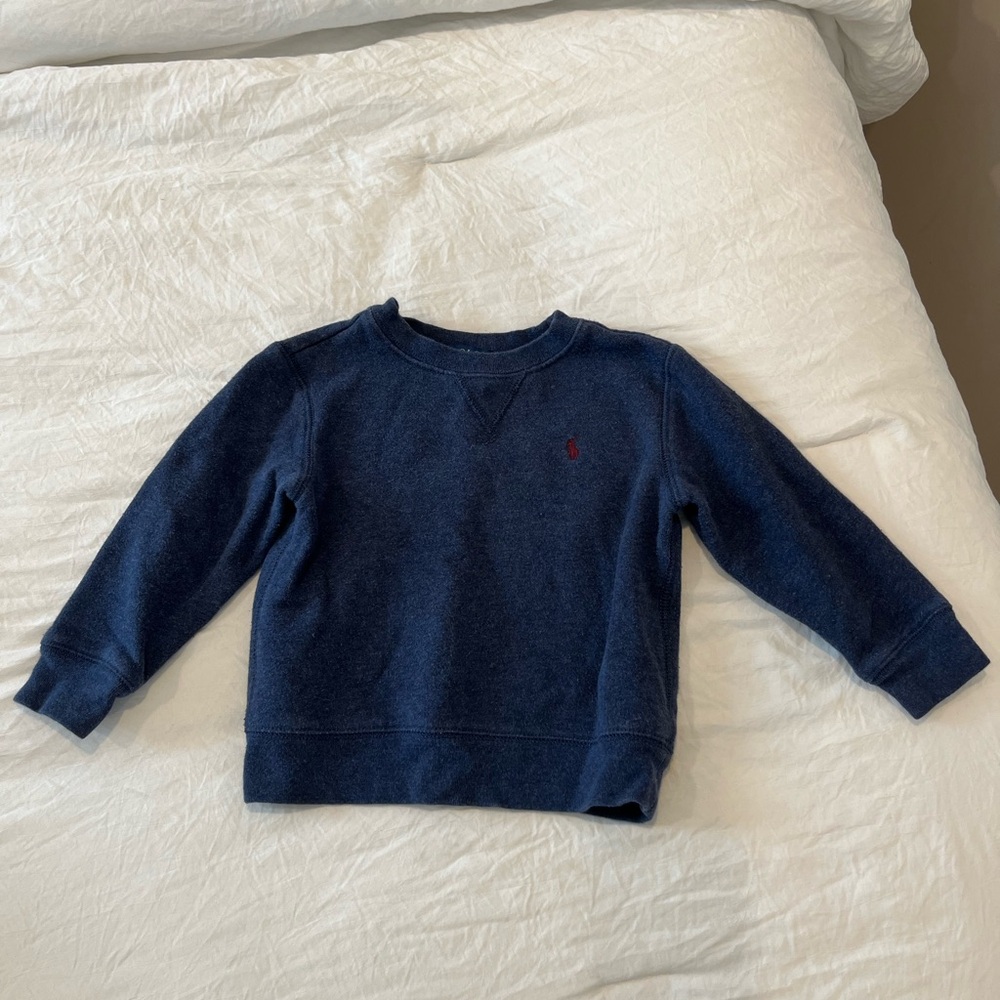 Polo by Ralph Lauren Blue Crewneck fleece sweatshirt 3T boys’ heather navy